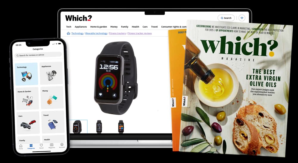 Random items describing Which? content