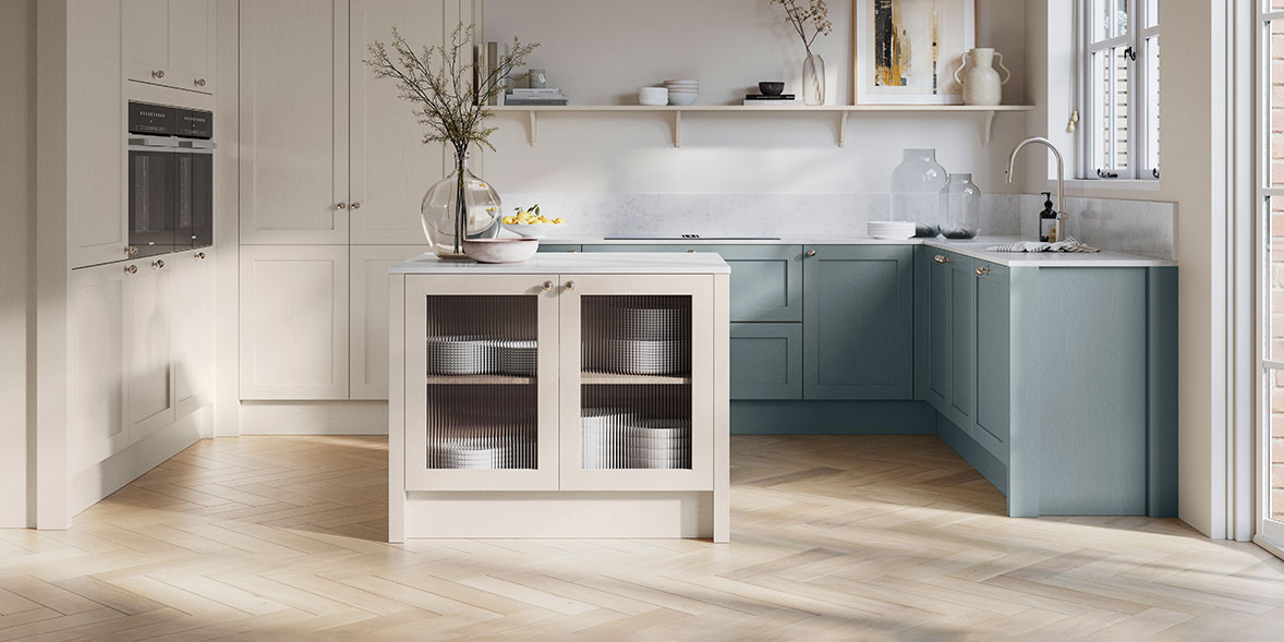 Cream and blue Magnet kitchen