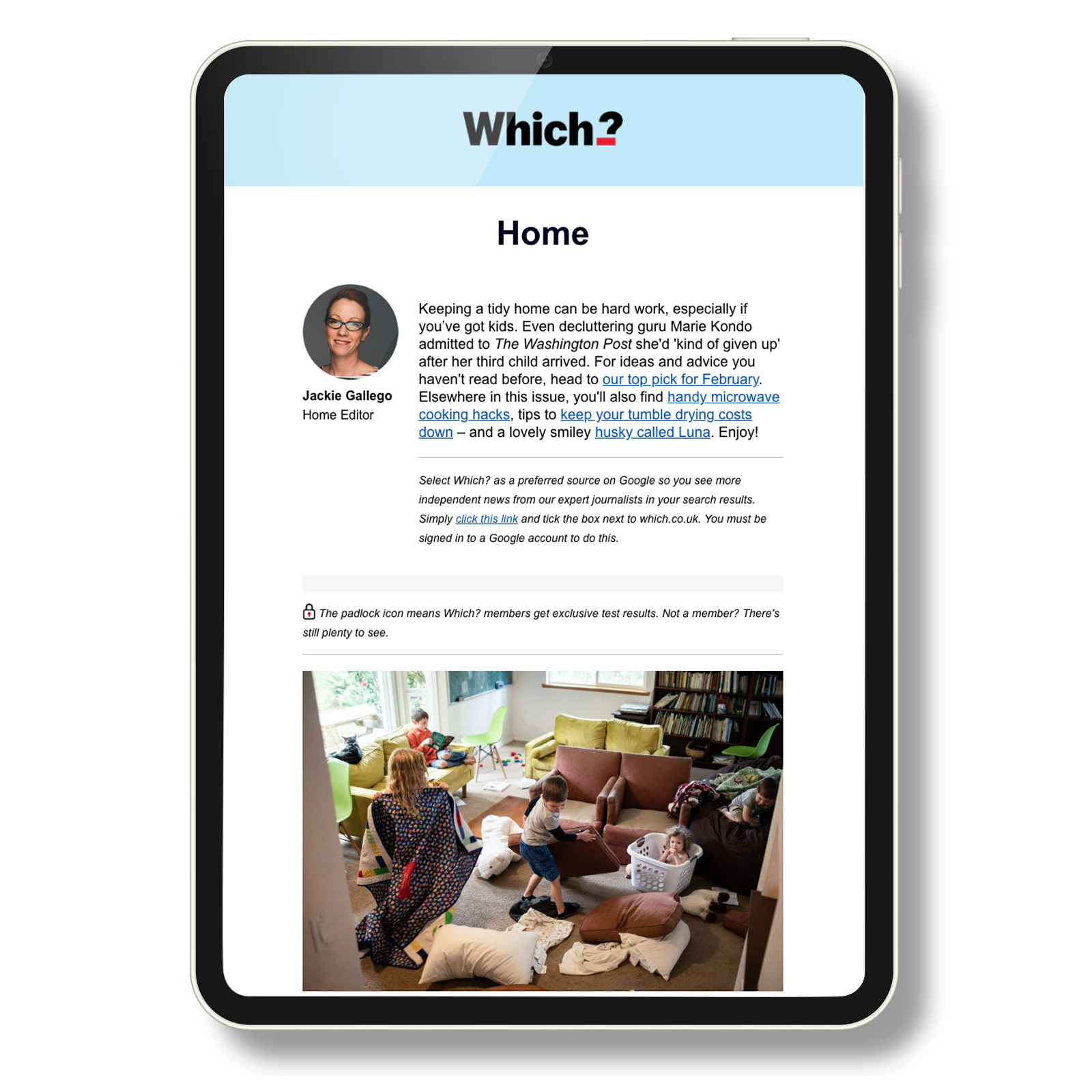 Home newsletter promo